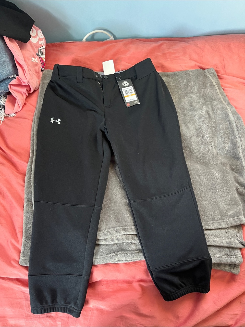 Under Armour Black Softball Pants with Logo